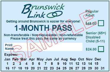Brunswick Link 1-Month Pass